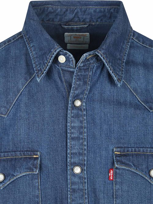 Camicia Western Levi's Barstow blu medio Product / Detail