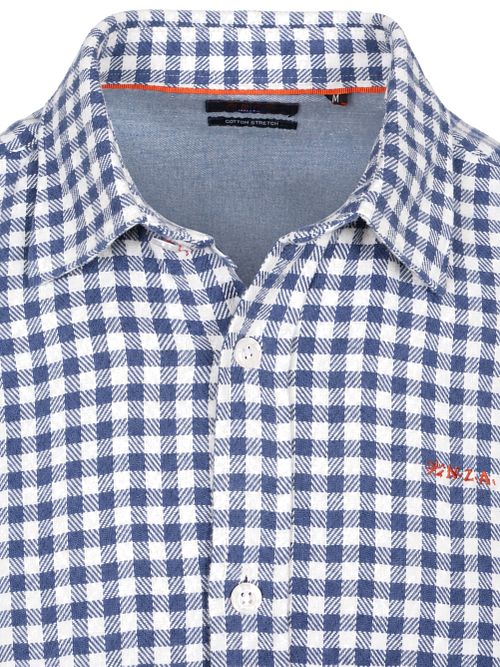 Camisa de franela NZA con cuello button-down en azul Product / Detail