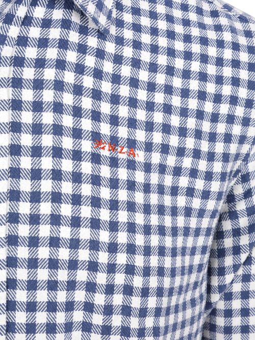 Camisa de franela NZA con cuello button-down en azul Product / Detail