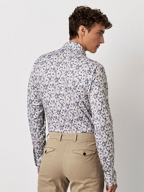 Camisa Desoto Smooth Violets Azul Model / Achterkant