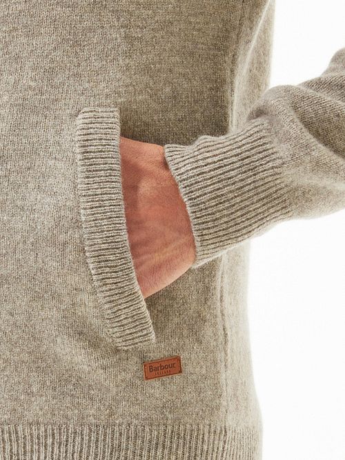 Barbour Zip Cardigan Wool Greige Product / Detail