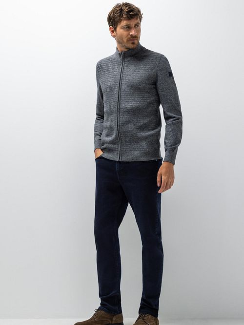 Cárdigan con cremallera State of Art en gris Model / Voorkant