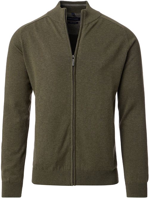 Casa Moda Cardigan Zippé Vert Olive Product