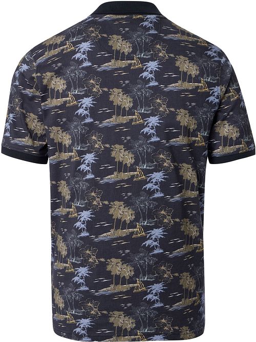 Casa Moda Poloshirt Impression Marine Product / Achterkant