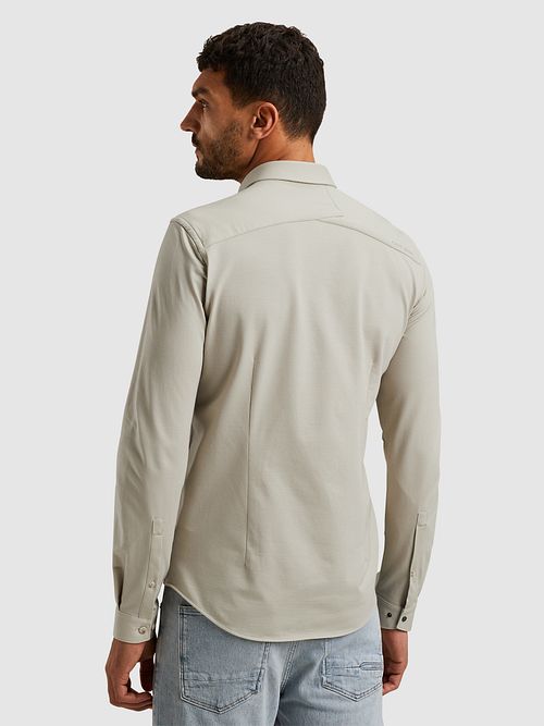 Cast Iron Chemise Twill Jersey Greige Model / Achterkant