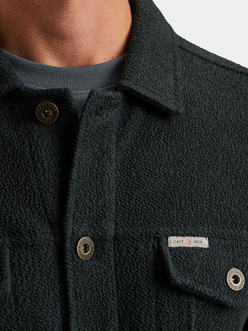 Cast Iron Koszula Overshirt Frotte Navy Model / Detail