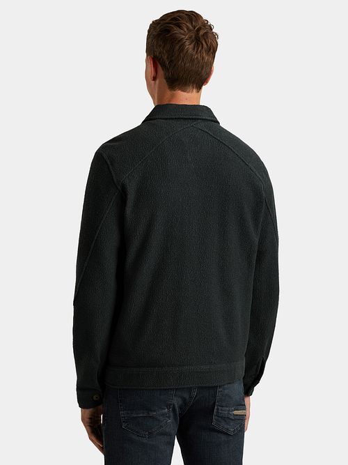 Cast Iron Koszula Overshirt Frotte Navy Model / Achterkant