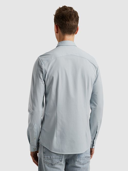 Cast Iron Overhemd Twill Jersey Lichtblauw Model / Achterkant