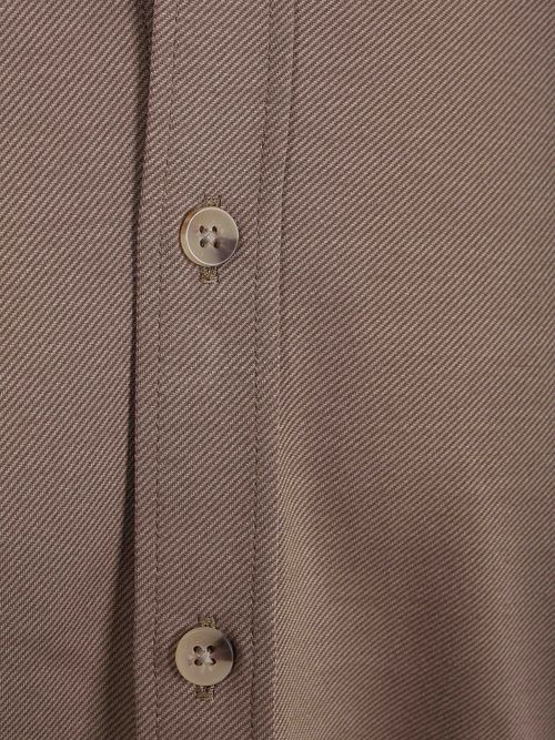 Cast Iron Skjorta Twill Jersey Walnut