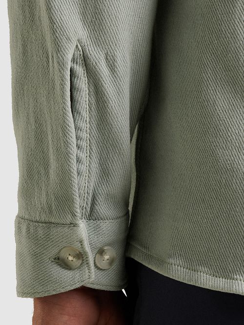 Cast Iron Skjortejakke i twill, Grønn Model / Detail