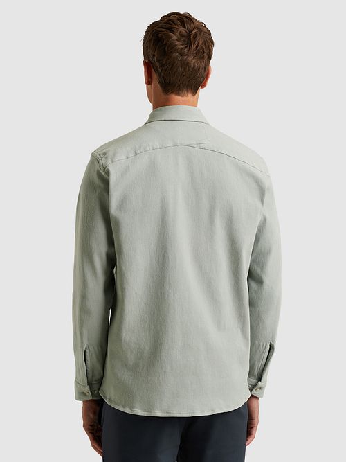 Cast Iron Skjortejakke Twill Grønn Model / Achterkant