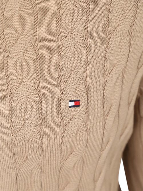 Chaleco con cremallera y punto trenzado Tommy Hilfiger en beige Product / Detail