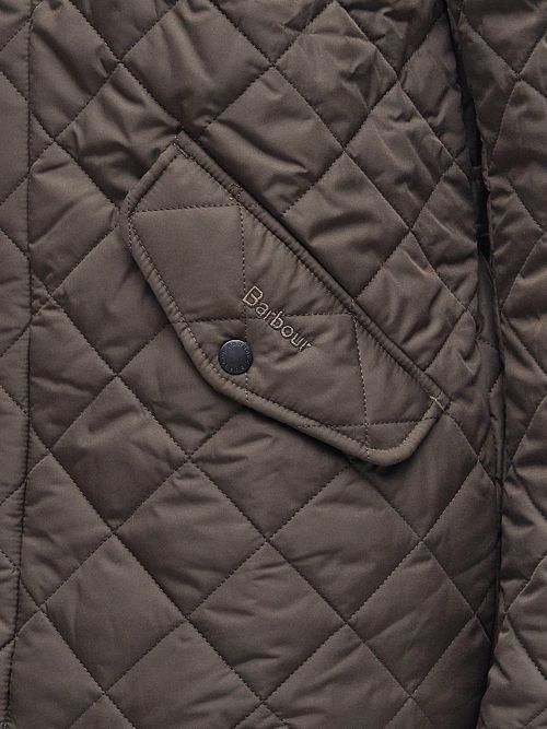 Chaqueta acolchada Barbour Chelsea verde oliva Model / Detail