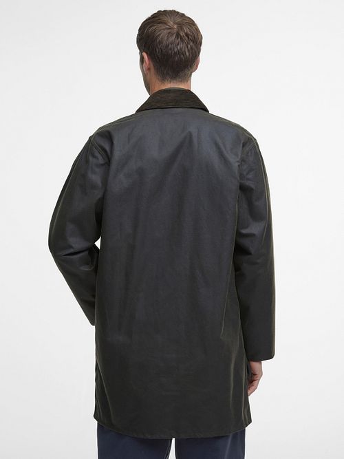 Chaqueta encerada Barbour Northumbria verde Model / Achterkant