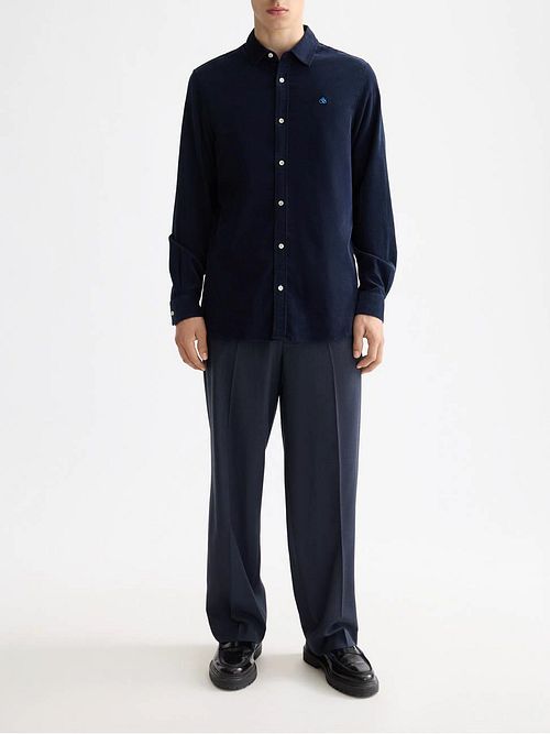 Chemise Scotch and Soda Solid Corduroy Noir Model / Voorkant