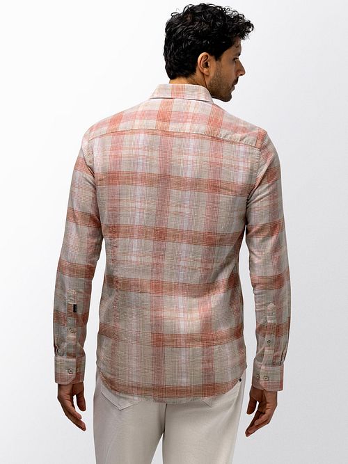 Chemise State of Art à carreaux Rouge Model / Achterkant