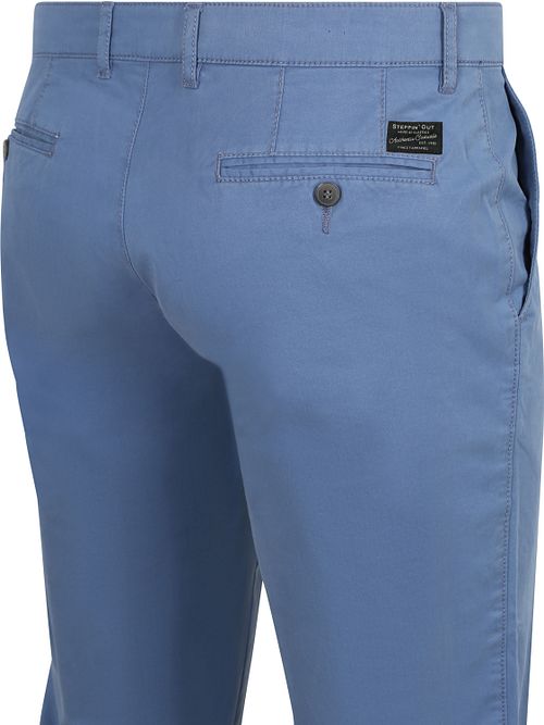 Chinosy Steppin' Out Newbury Light Twill w kolorze niebieskim Product / Achterkant