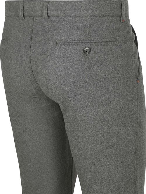 Chinosy Suitable Pico Pleat z flaneli, szare Product / Detail