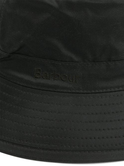 Woskowany kapelusz Barbour typu bucket w kolorze ciemnozielonym Product / Detail