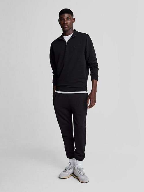 Lyle & Scott sweter z półgolfem Half Zip tonalny czarny Model / Voorkant