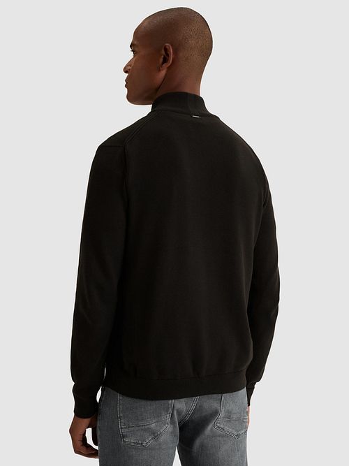 Vanguard Mouline Sweter Half Zip Zwart Model / Achterkant