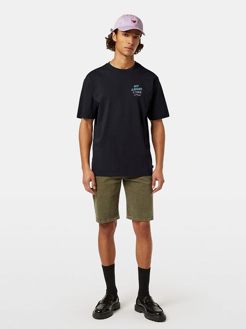 Scotch & Soda T-Shirt z nadrukiem Czarny Model / Voorkant