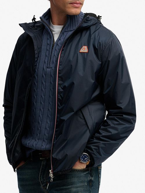 Superdry Windbreaker Jacket Navy Model / Voorkant