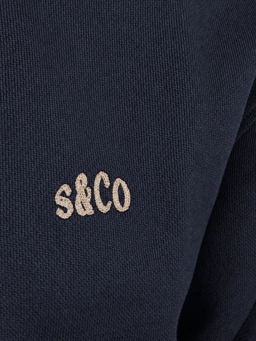 Supply & Co Sweat Polocollar Zip Aarav Brown