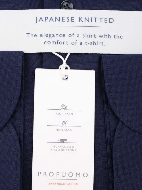 Profuomo Japanese Knitted Shirt Navy