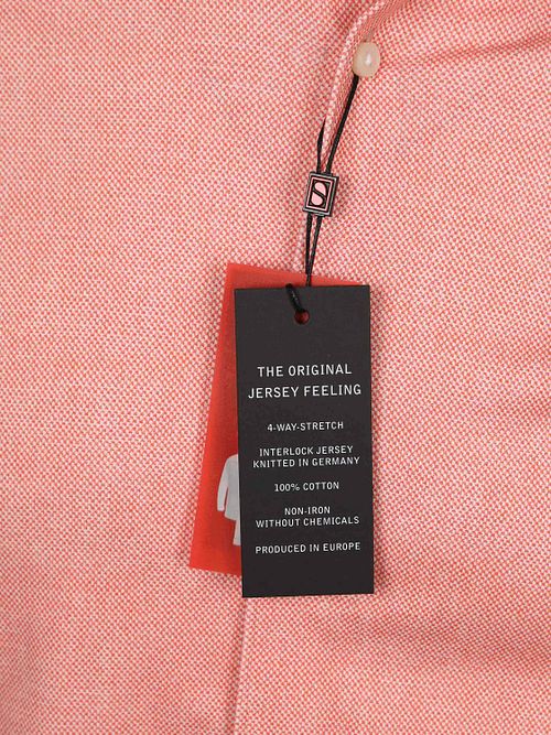 Desoto Short Sleeve Oxford Optics Chemise Rose Apricot