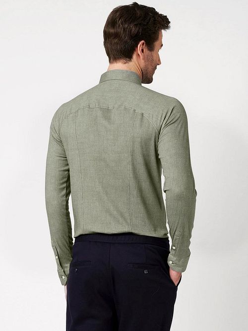 Desoto Chemise Oxford Optics Vert Model / Achterkant