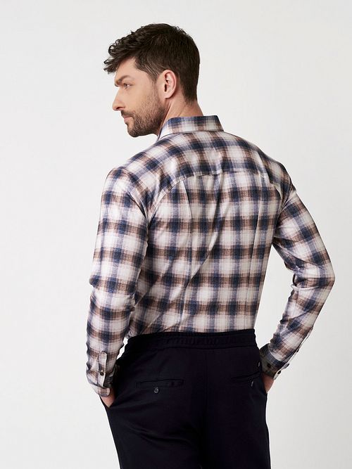 Desoto Chemise Multicolore A Carreaux Model / Achterkant