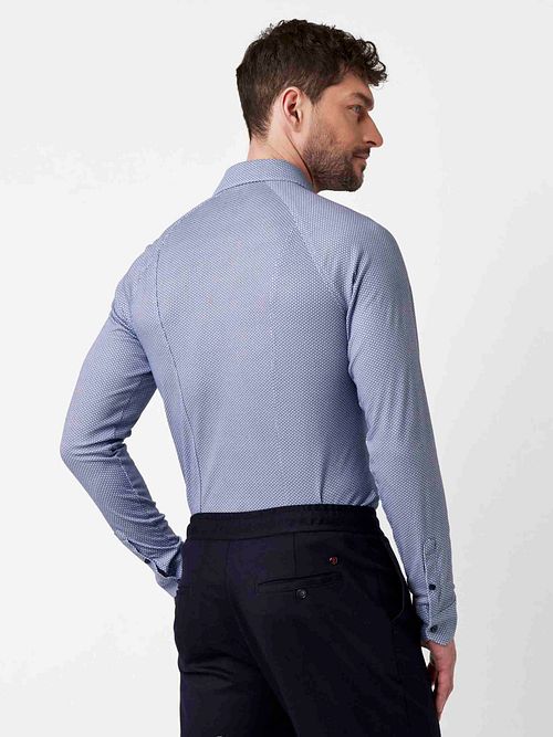 DESOTO Hemd Druck Blau Model / Achterkant