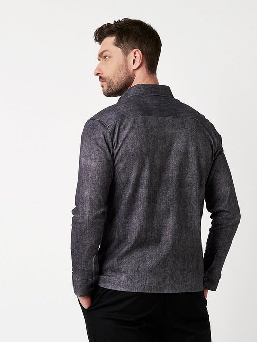 Desoto Denim Spark Overshirt Navy Model / Achterkant
