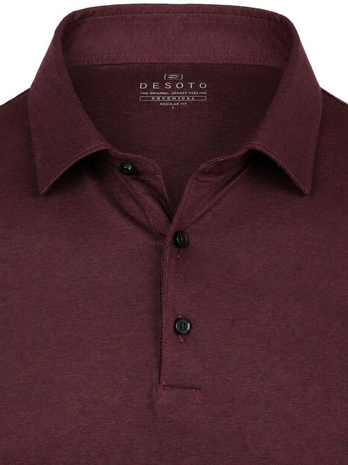 Desoto Longsleeve Poloshirt Essential Burgundy Product / Detail