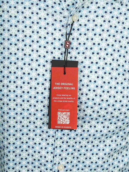 Desoto Overhemd Print Turquoise