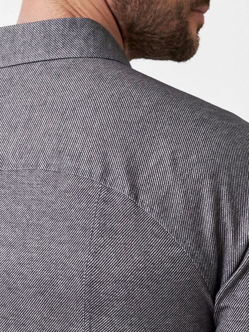 Desoto Overhemd Twill Optics Grijs Model / Detail