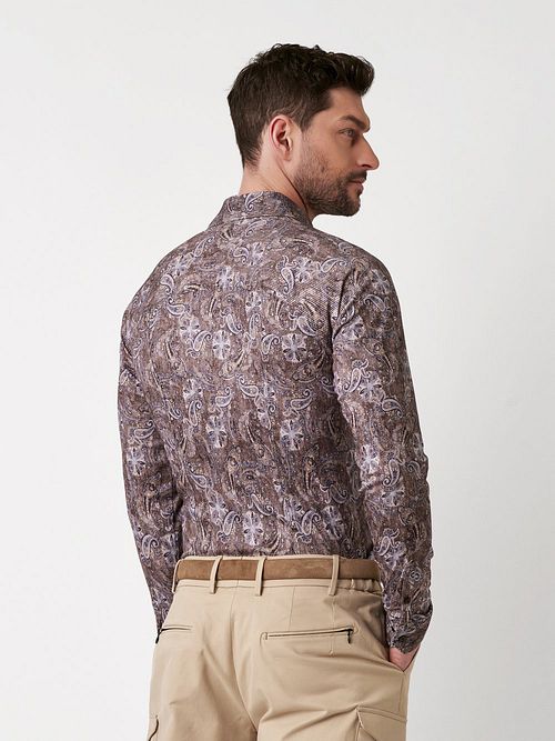 Desoto Skjorta Corduroy Optics Brun Model / Achterkant