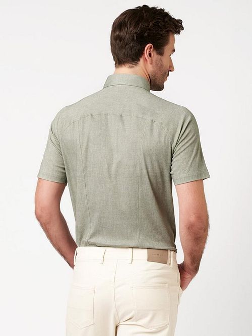 Desoto Kortærmet Oxford Optics Skjorte Lime Grøn Model / Achterkant