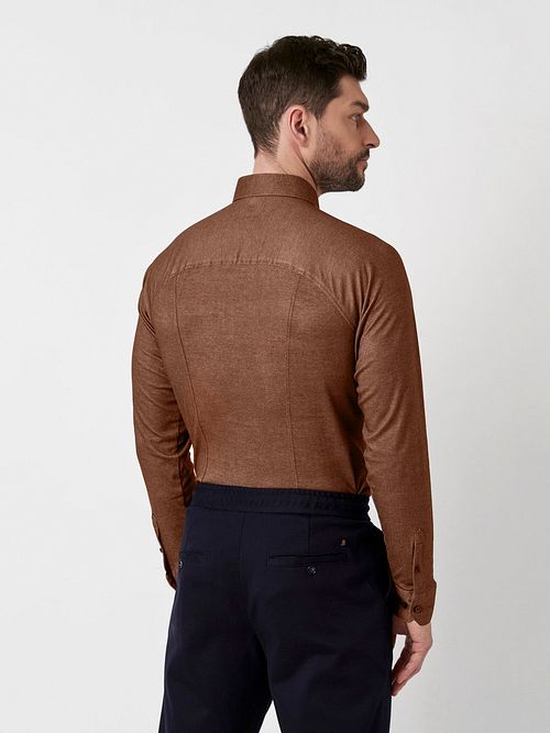 Desoto Twill Skjorte i Optics Brun Model / Achterkant