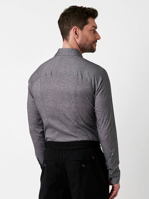 Desoto Twill Skjorte i Optics Grå Model / Achterkant