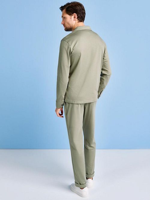 Desoto Overshirt Jersey Grøn Model / Sfeerbeeld