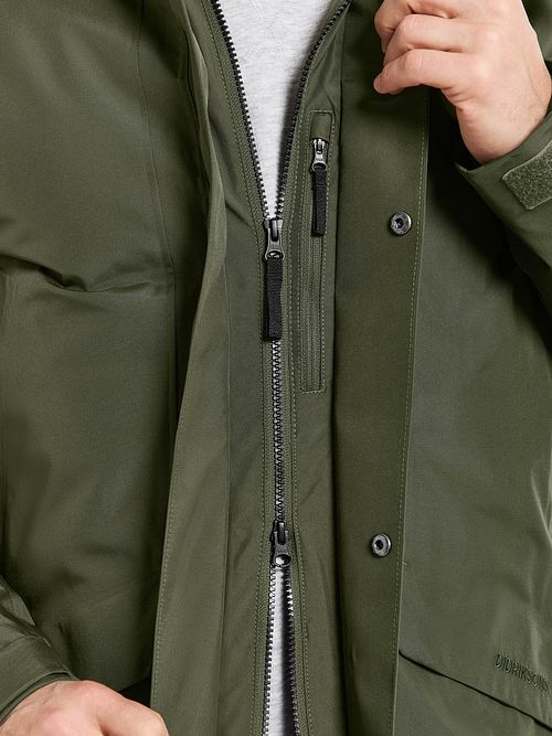 Didriksons Kenny Parka Groen Model / Detail
