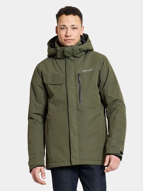 Didriksons Stefan Jacket Dark Green Model / Voorkant