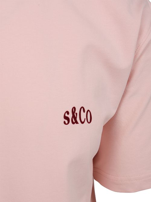 Supply & Co T-Shirt Backprint Roze Product / Detail