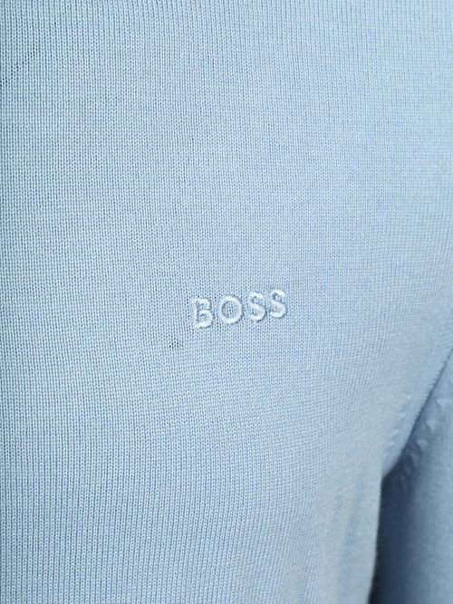 BOSS Turtleneck Trui Avac Wool Blend Lichtblauw