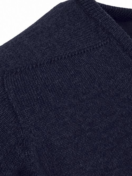 William Lockie V-Hals Lamswol Oxford Blue