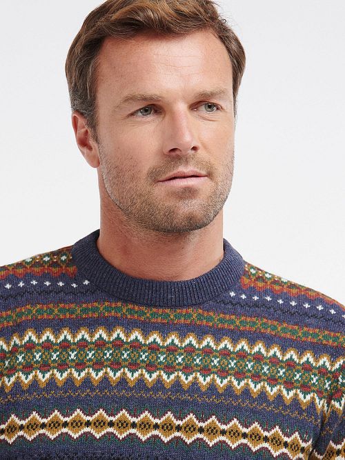 Barbour Pullover Fairisle Wol Dessin Model / Voorkant