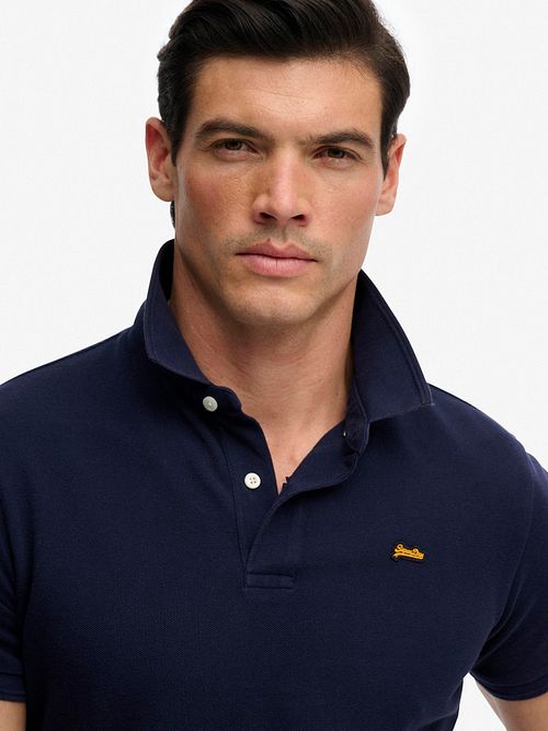 Superdry Polo Pique Klassisch Navy Model / Detail