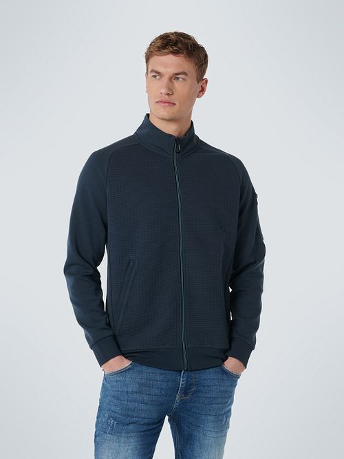 No Excess Dunkelblau Reißverschluss-Jacke Model / Voorkant